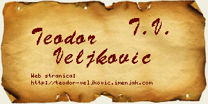 Teodor Veljković vizit kartica
